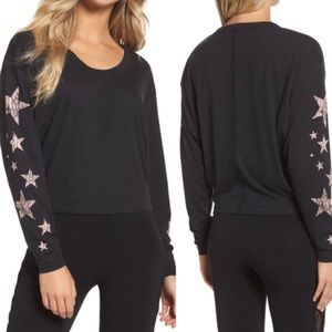 Free People Grey Melrose Star Tee